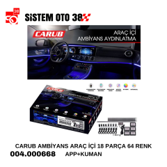 CARUB AMBİYANS ARAÇ İÇİ 18 PARÇA 64 RENK APP+KUMAN |  | ARAÇ İÇİ AKSESUARLAR