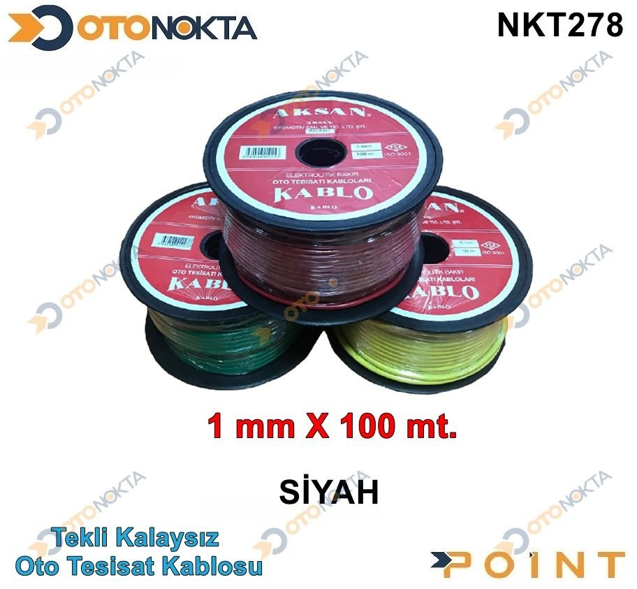 KABLO YASSI 1X100 MT KALAYSIZ  TESISAT KABLOSU