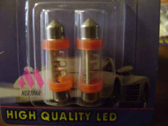 AMPUL>(2AD) LED 5W SOFİT TİP 24V KIRMIZI