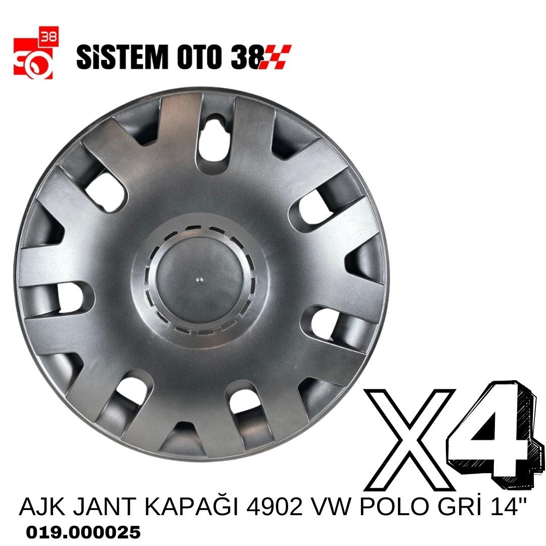 AJK JANT KAPAĞI 4902 VW POLO GRİ 14'' |  | JANT KAPAKLARI