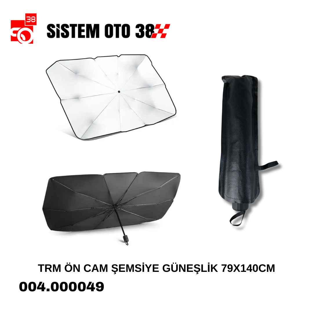 TRM ÖN CAM ŞEMSİYE GÜNEŞLİK 79X140CM |  | ARAÇ İÇİ AKSESUARLAR